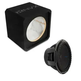 Сабвуфер пассивный для автомобиля NVX NE121S + CompQ 1x12" закрытый, MDF 3/4"