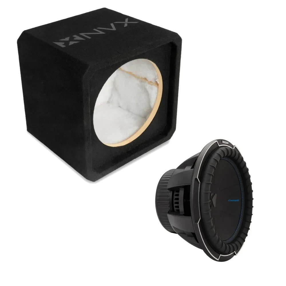 Сабвуфер пассивный для автомобиля NVX NE121S + CompQ 1x12" закрытый, MDF 3/4"