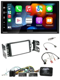 Автомагнитола для Jeep Grand Cherokee 2011–2020 Kenwood 2DIN, DAB, USB, Bluetooth, поддержка кнопок на руле