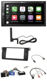 Pioneer USB 2DIN Bluetooth DAB Lenkrad Autoradio für BMW 3er 2002-2006 E46 schwa