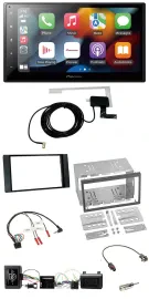 Pioneer Lenkrad USB Bluetooth DAB 2DIN Autoradio für Ford Kuga 2008-12 schwarz