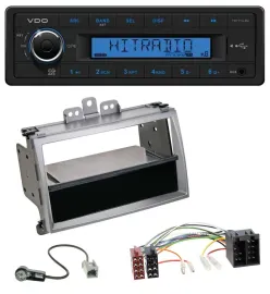 VDO AUX 1DIN MP3 USB Autoradio für Hyundai i20 (08-11) Ablagefach