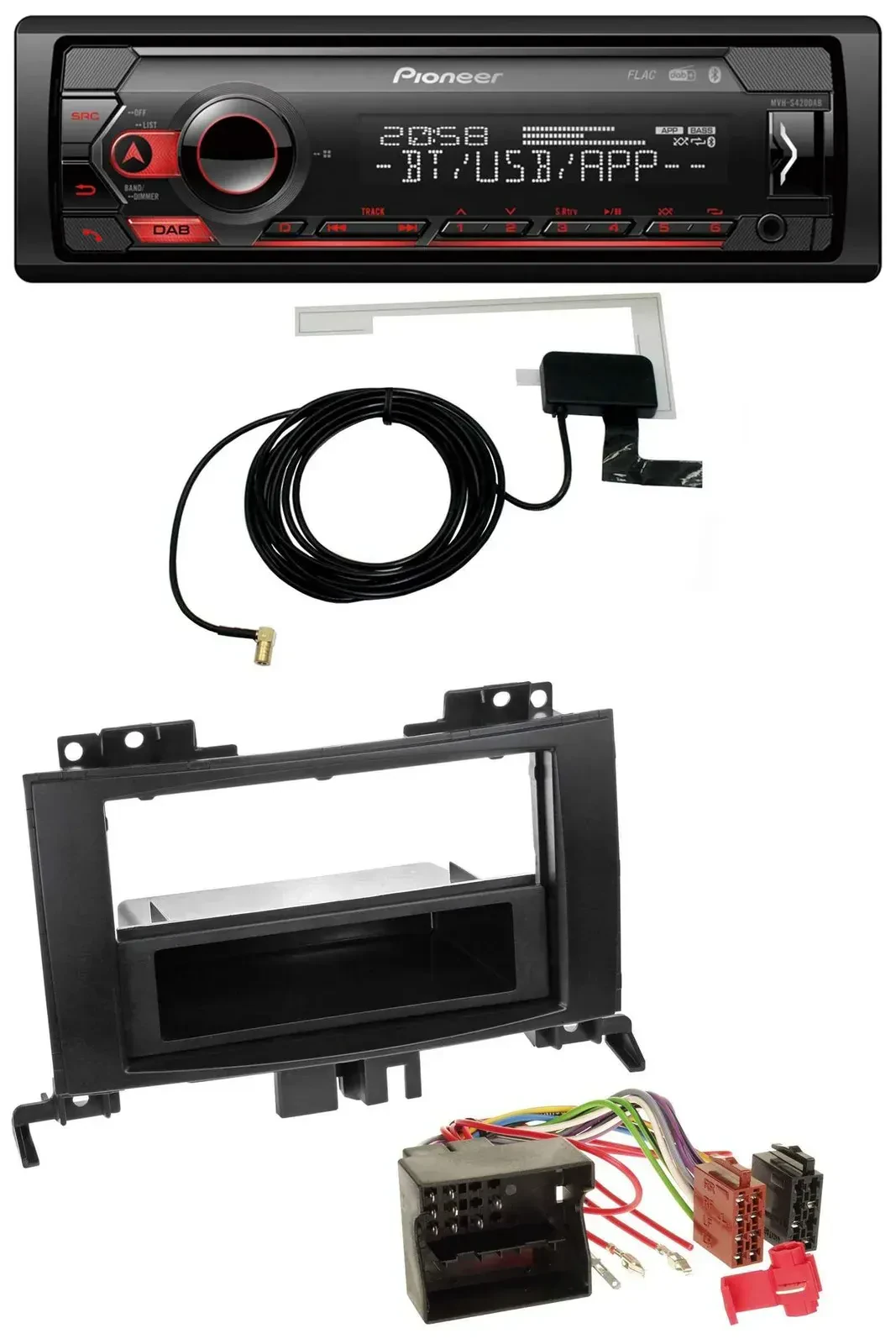 Автомагнитола для Mercedes Sprinter (с 2006) Pioneer DAB USB MP3 Bluetooth, черный