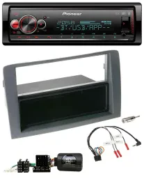 Pioneer Bluetooth USB Lenkrad DAB Autoradio für Fiat Idea 2006-2011 grau