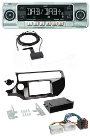 Dietz Bluetooth USB MP3 DAB Autoradio für Kia Rio UB ab 2015 piano-schwarz