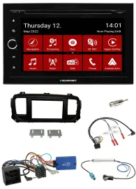 Blaupunkt 2DIN Lenkrad Bluetooth USB TMC DAB Navigation für Citroen Spacetourer