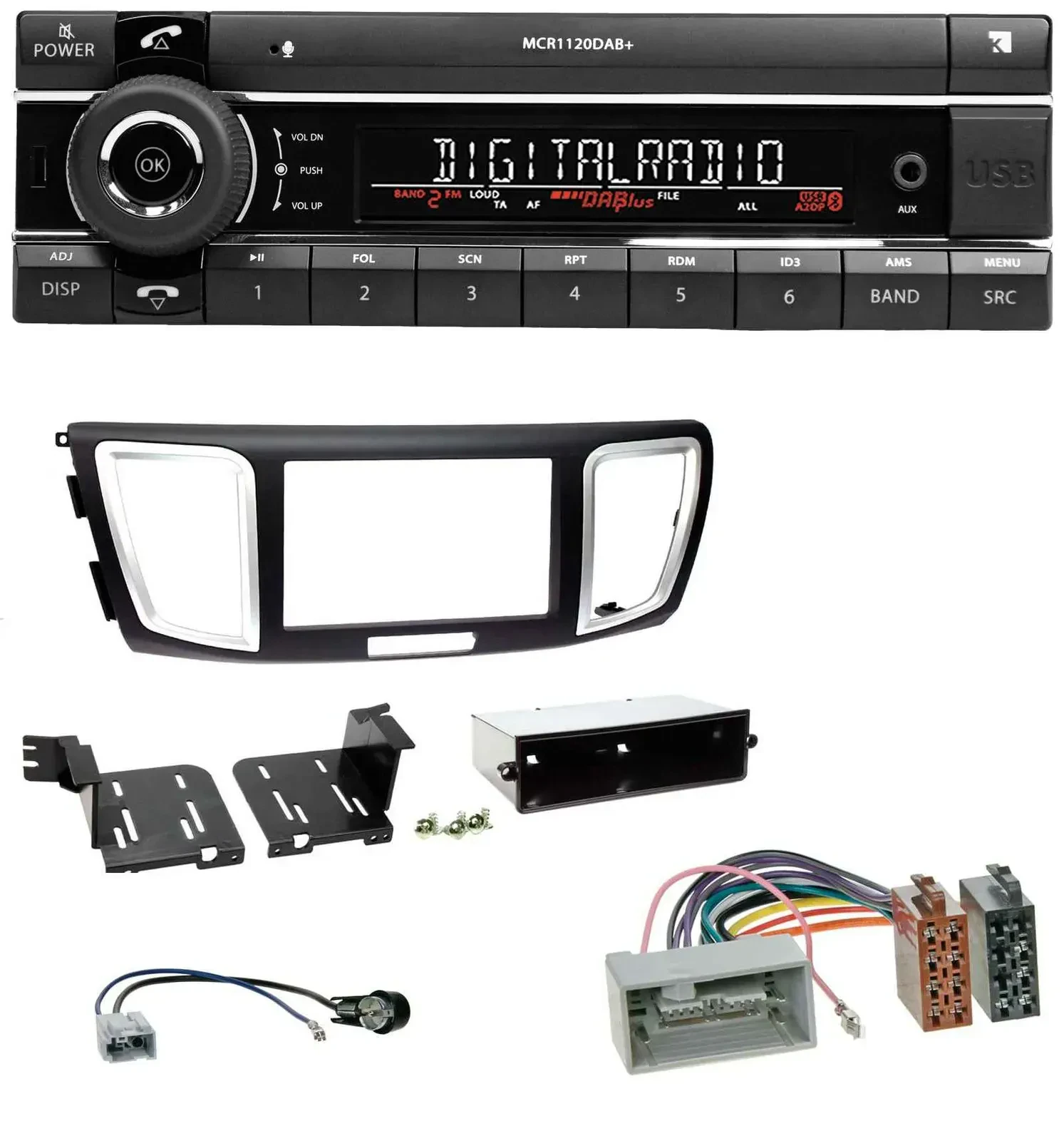 Kienzle Bluetooth MP3 USB DAB Autoradio für Honda Accord (ab 2011)