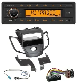 Continental 1DIN DAB MP3 AUX USB Autoradio für Ford Fiesta 10-17 JA8 ohne Displa