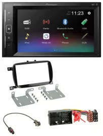 Pioneer DAB MP3 2DIN Bluetooth USB Autoradio für Fiat 500X ab 2016 klavierlack s