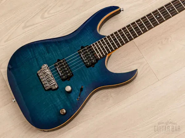 2005 Ibanez Prestige RGA321F Sapphire Blue AAA Flame Maple, Japan Fujigen