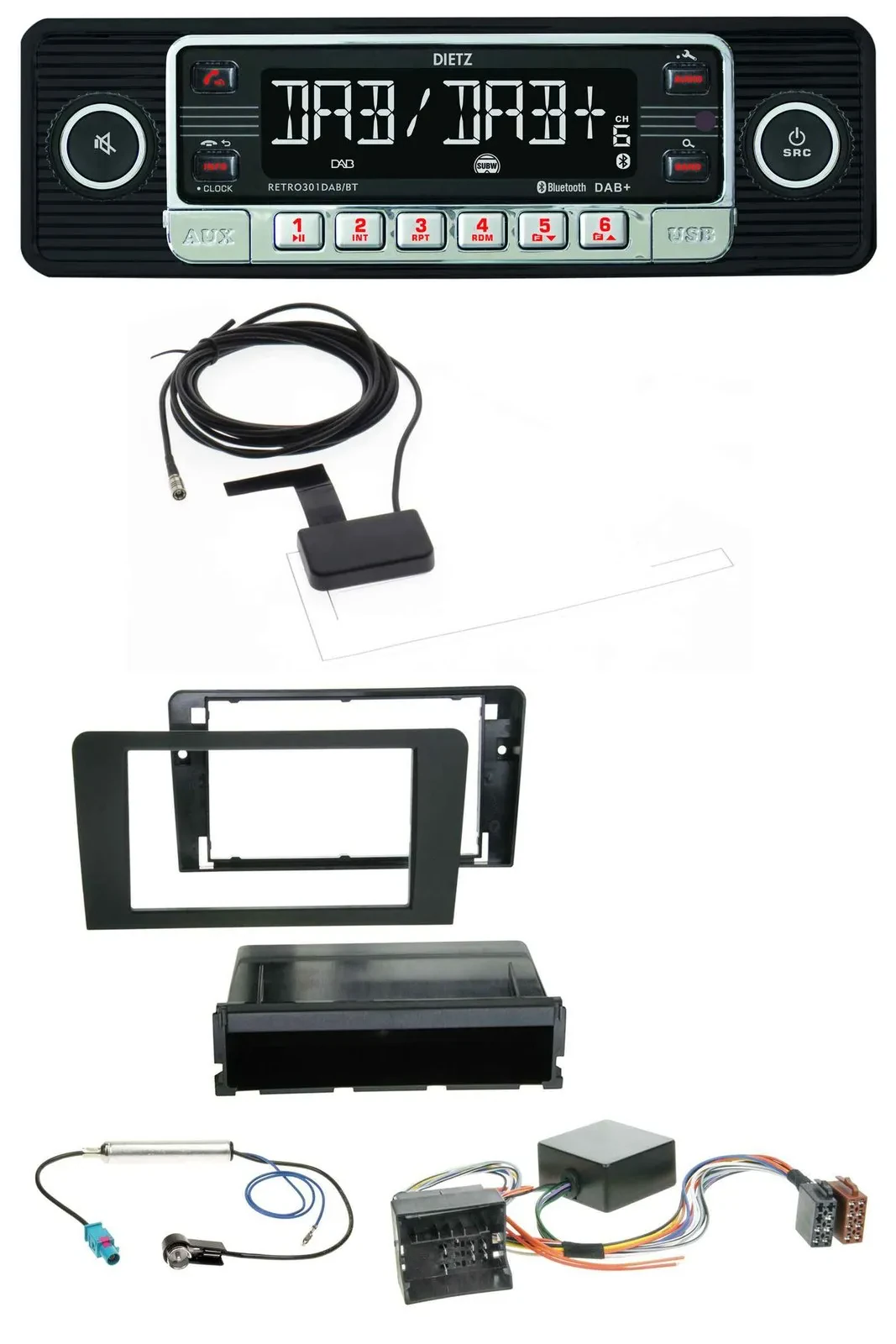 Dietz DAB Bluetooth USB MP3 Autoradio für Audi A3 8P 06-12 Symphony Infinity Akt