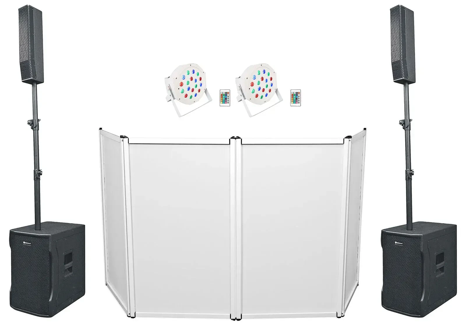 Портативная акустическая система Rockville Titan Column 12 Black с аксессуарами (пара)