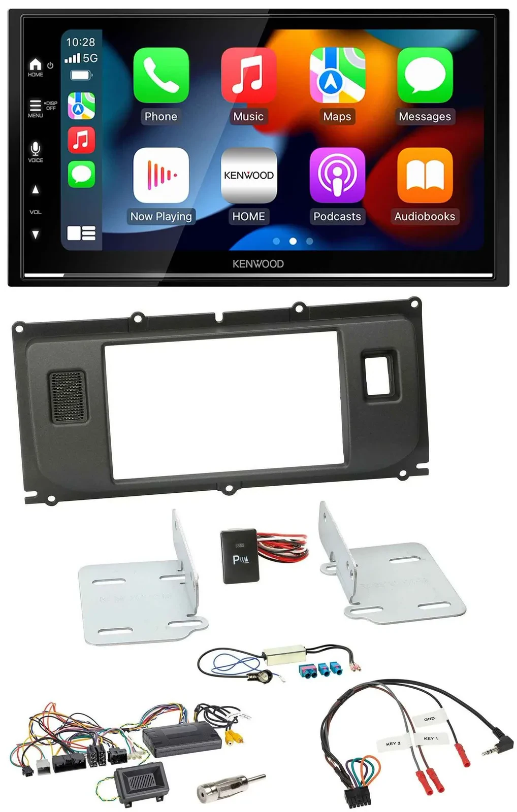Kenwood DAB USB Bluetooth 2DIN Lenkrad Autoradio für Land Rover Evoque 2011-2013