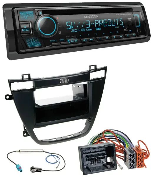 Kenwood Bluetooth USB CD MP3 DAB Autoradio für Opel Insignia 2008-2013 schwarz