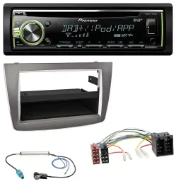 Автомагнитола для Alfa Romeo MiTo (2008–2014) Pioneer DAB, CD, USB, AUX, MP3, ISO, темно-серебристая