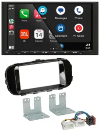 JBL USB 2DIN MP3 Bluetooth AUX Autoradio für Kia Soul PS ab 14 piano-schwarz
