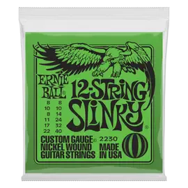 Струны для 12-струнной электрогитары Ernie Ball 2230 Nickel Wound Slinky 12 8-40