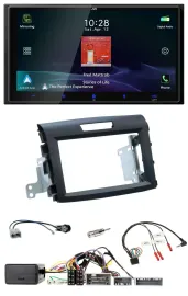 JVC USB Bluetooth 2DIN DAB Lenkrad Autoradio für Honda CR-V FR5/FR6 ab 2013 schw