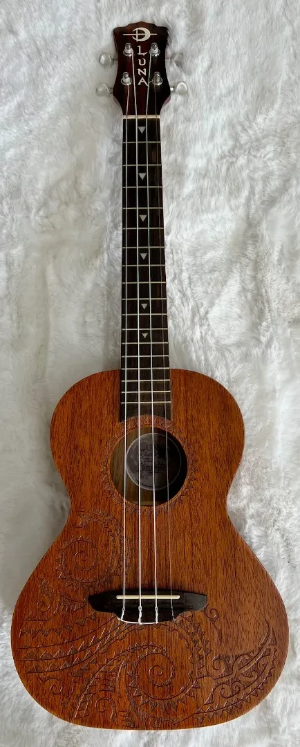 Luna Guitars Luna UKE TTN MAH Acoustic Tenor Tattoo Mahogany Ukulele with gig bag