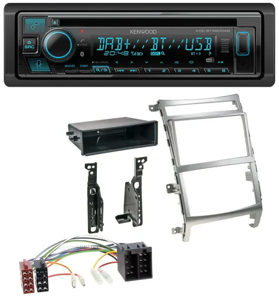Kenwood Bluetooth DAB CD MP3 USB Autoradio für Hyundai ix55 (2009-2012) silber