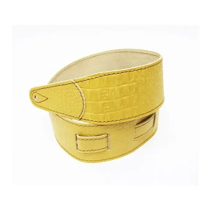 Ремень для гитары Fidel FL660327L11 Leather 11 Mustard Reptile