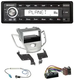 Continental USB 1DIN AUX DAB MP3 Autoradio für Ford Fiesta JA8 10-17 ohne Displa
