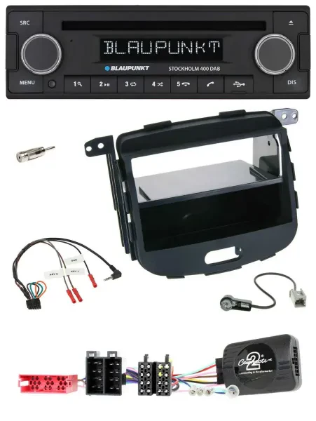 Blaupunkt Lenkrad Bluetooth DAB CD USB Autoradio für Hyundai i10 09-13 schwarz R
