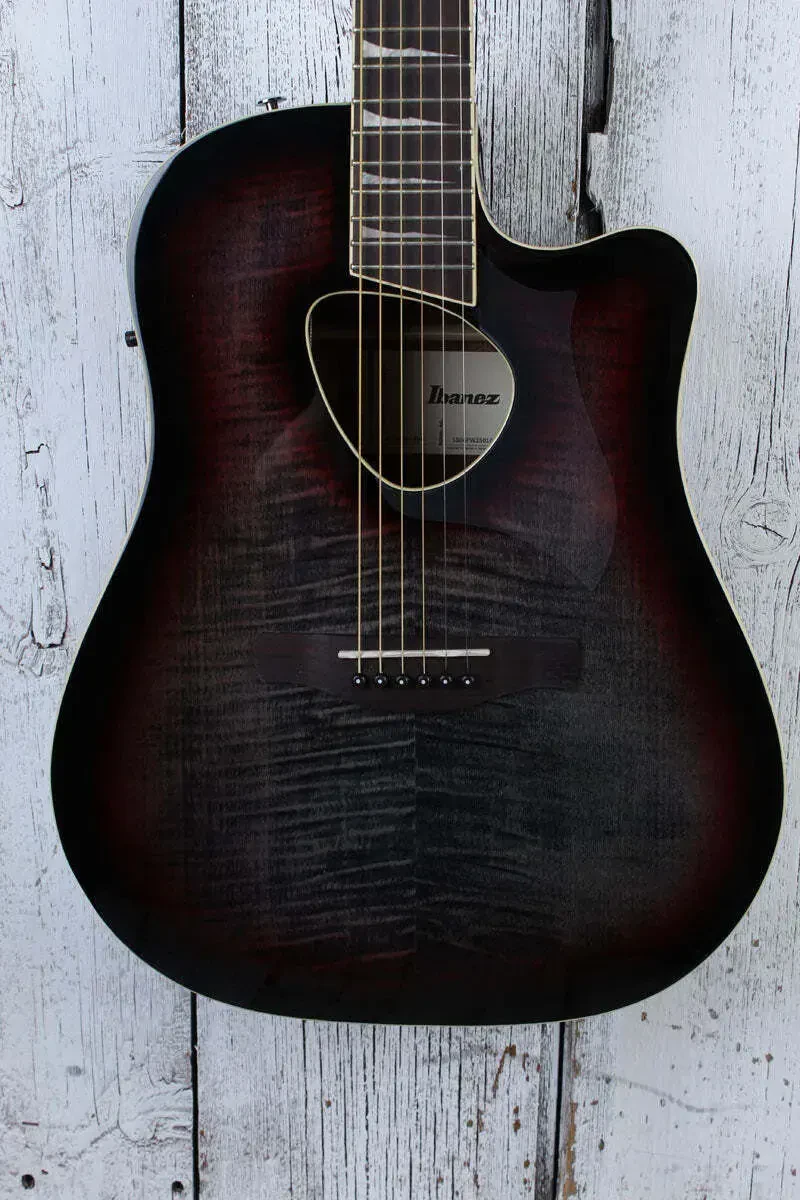 Ibanez Altstar ALT30FM Acoustic Electric Guitar Flame Maple Top Red Doom Burst