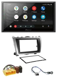 Pioneer USB 2DIN DAB MP3 Bluetooth Autoradio für Mazda 6 08-12 schwarz-silber
