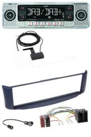 Dietz Bluetooth USB MP3 DAB Autoradio für Smart ForTwo 450 blau ohne Metallschac