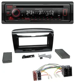 Kenwood MP3 CD USB Bluetooth DAB Autoradio für Lancia Y ab 12 schwarz glänzend