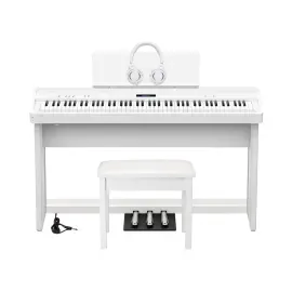 Roland FP-90X Digital Piano with Stand, Pedal Unit, Bench and Headphones (White)