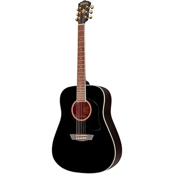 Акустическая гитара Washburn WD100DL Dreadnought Mahogany Black