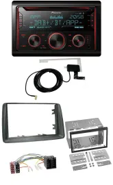 Pioneer 2DIN MP3 DAB USB CD Bluetooth Autoradio für Fiat Panda 2003-2012 grau