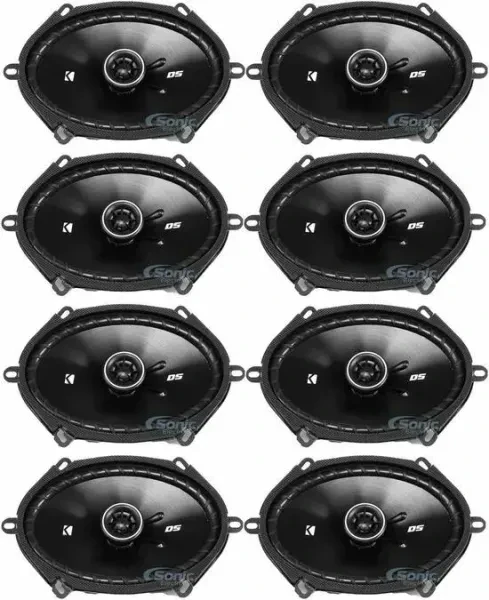 8) Kicker DSC68 43DSC6804 6x8" 2-Way DS Series Coaxial Car Audio Speakers