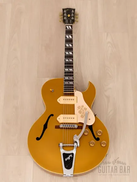 Электрогитара полуакустическая Gibson ES-295 Hollowbody Bullion Gold, Near-Mint w/ Bigsby, Case 1990