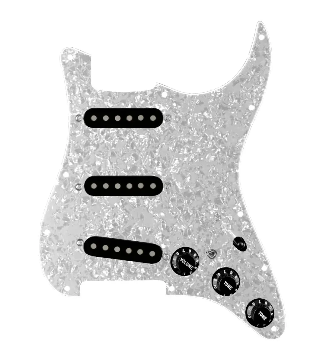 920D Custom Generation  Loaded Pickguard For Strat With Black Pickups and Kno...