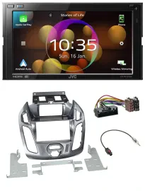 JVC DAB MP3 2DIN Bluetooth USB Autoradio für Ford Transit Connect mit Display 12