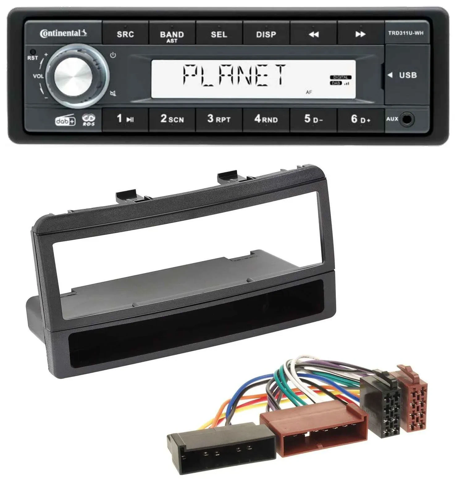 Continental MP3 AUX USB DAB 1DIN Autoradio für Ford Mondeo 96-02 Puma Transit Ab