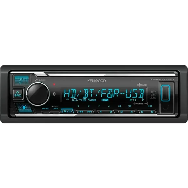 2021 - Kenwood - KMM-BT732HD Single DIN Shallow Chassis Bluetooth Receiver