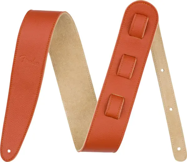 Ремень для гитары Fender Limited Edition Leather Guitar Strap Tangerine