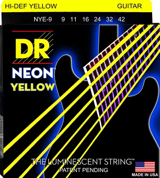 Струны для электрогитары DR Strings NYE-9/46 Neon Yellow 9-46