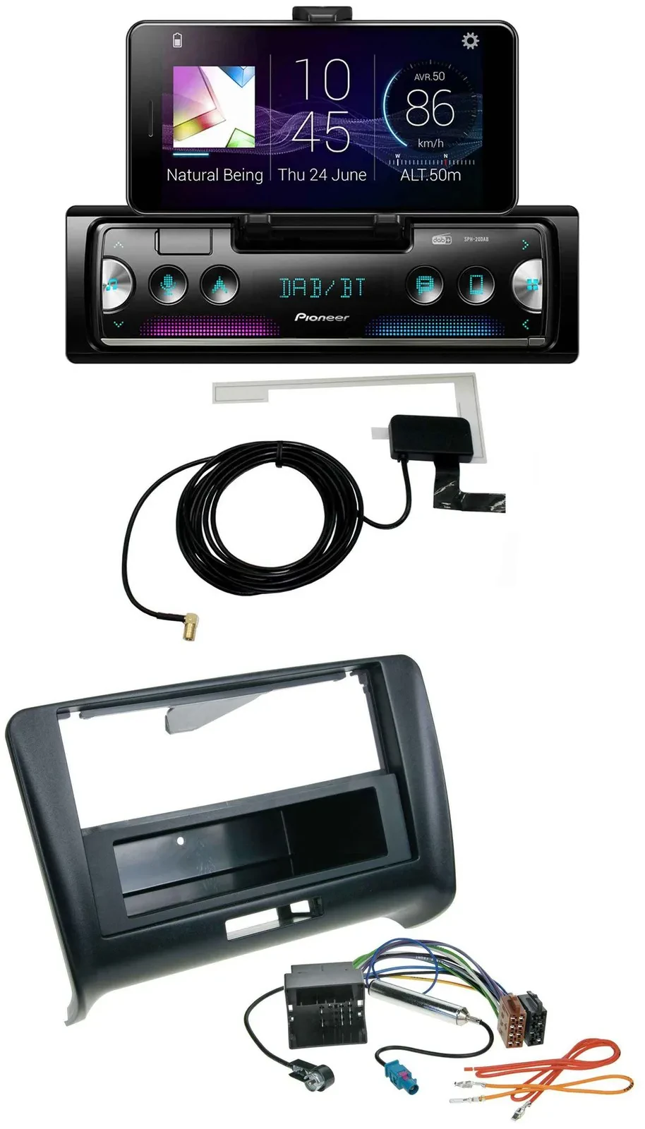 Автомагнитола для Audi TT Pioneer DAB Bluetooth MP3 USB Quadlock (2006–2014)