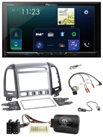 Pioneer Lenkrad Bluetooth USB 2DIN DAB Autoradio für Hyundai Santa Fe 4 Schalter