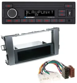 Автомагнитола Blaupunkt MP3/AUX/USB 1DIN для Toyota Auris (2007–2012) антрацит-серый