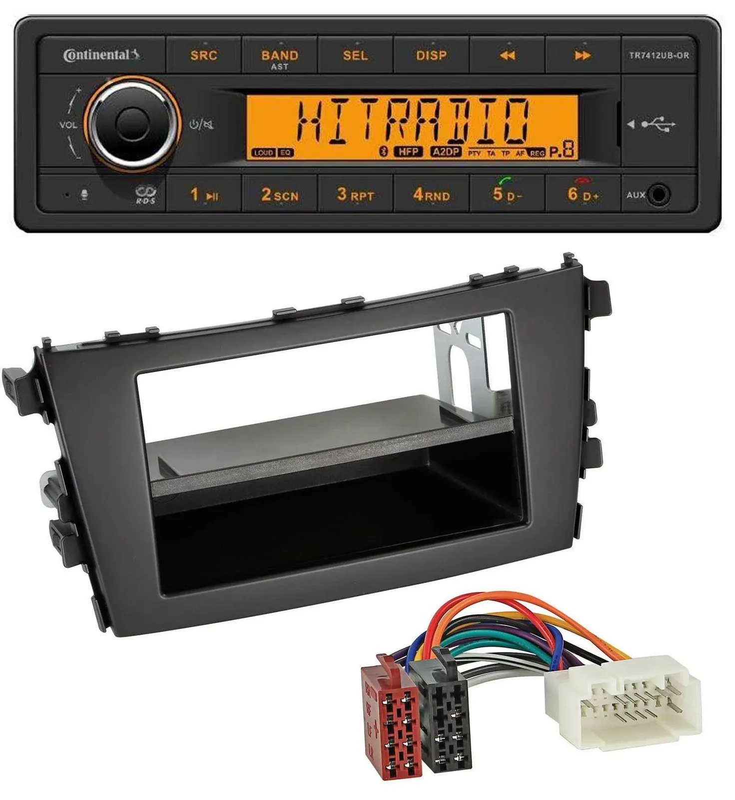 Continental MP3 Bluetooth AUX USB Autoradio für Suzuki Celerio (LF, ab 2014)