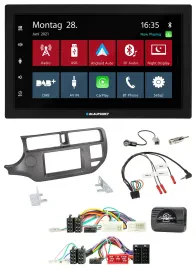 Blaupunkt Lenkrad Bluetooth DAB 2DIN USB Autoradio für Kia Rio 11-15 UB anthrazi