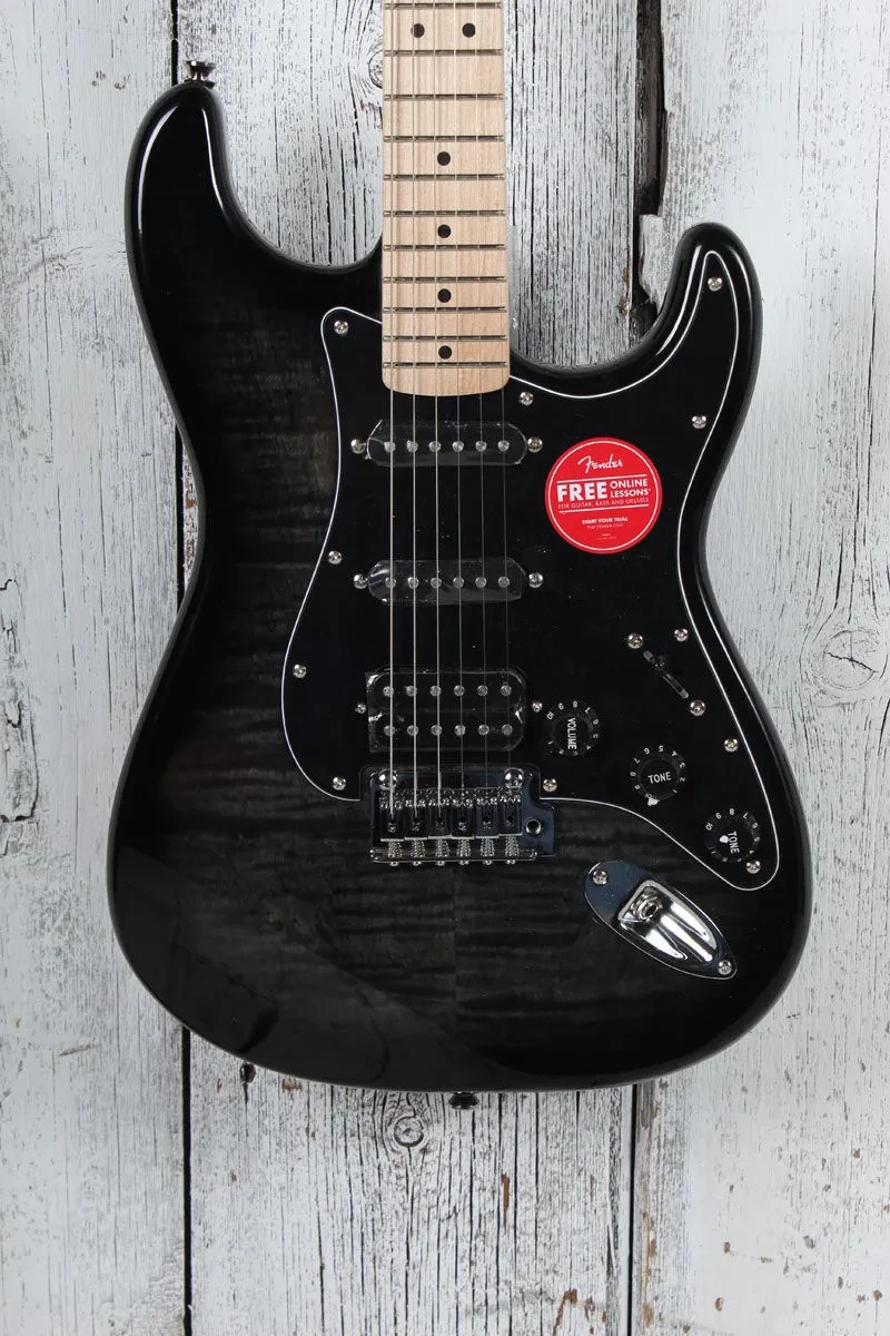 Fender Squier Affinity Series Stratocaster FMT HSS Electric Guitar Black Burst
