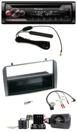 Pioneer CD USB Lenkrad DAB MP3 Autoradio für Alfa 147 GT 07-10 anthrazit Ablage