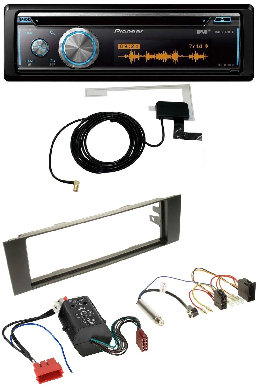 Автомагнитола Pioneer Bluetooth DAB MP3 USB CD для Audi A3 8P 2003–2006, совместима с Bose активной системой